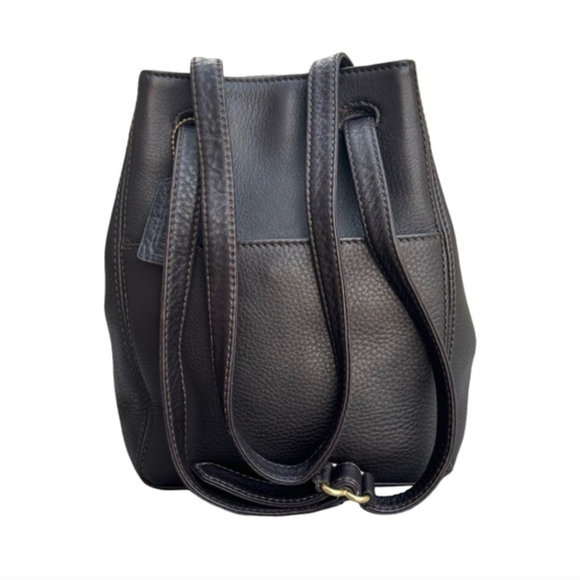 Coach 1997 Sonoma Italy Drawstring Natural Grain Chocolate Leather Shoulder Bag - Picture 14 of 16